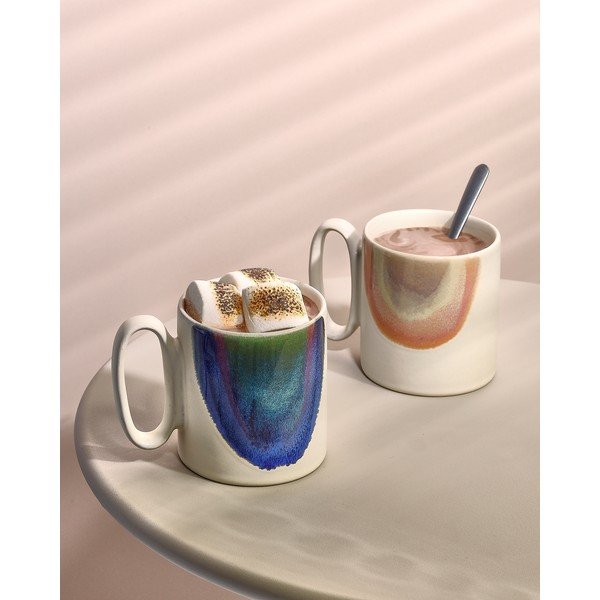 Modrý/béžový kameninový hrnek 390 ml Paint – Salt&Pepper-image-1