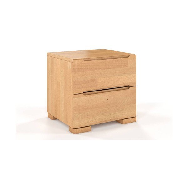Noční stolek z bukového dřeva se 2 zásuvkami SKANDICA Sparta-image-2