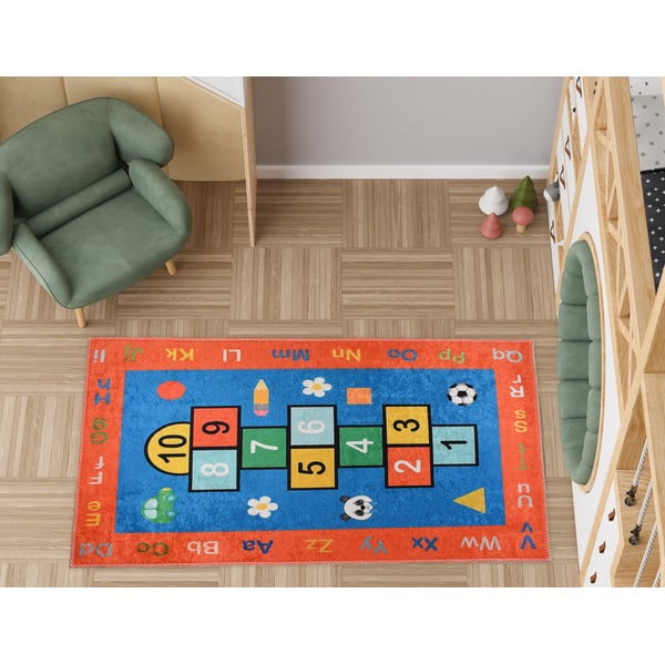 Oranžový pratelný dětský hrací koberec 120x180 cm Hopscotch Orange – Vitaus-image-1