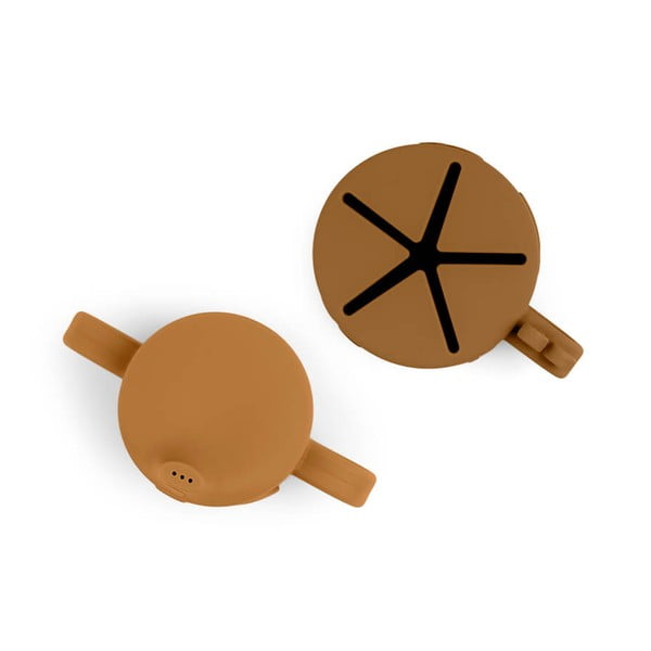 Sada žlutého a hnědého nápojového a svačinového hrnku Done by Deer Friends-image-2