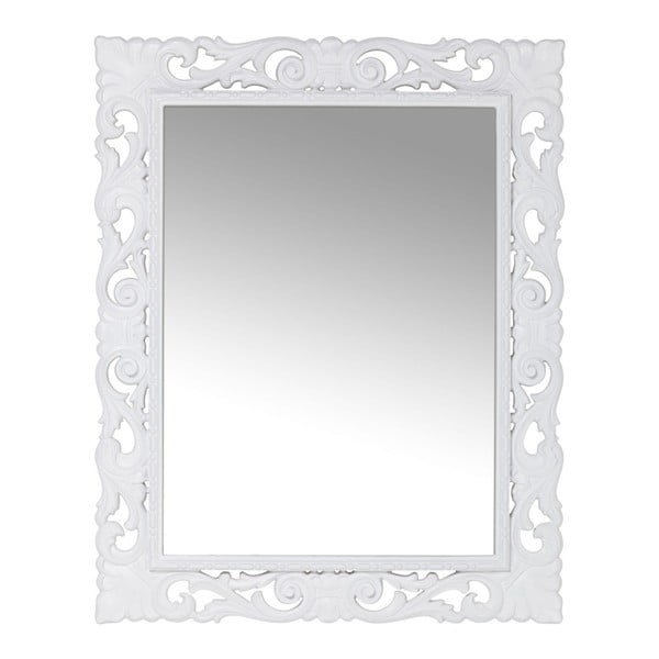 Bílé nástěnné zrcadlo Kare Design Secolo, 82 x 102 cm