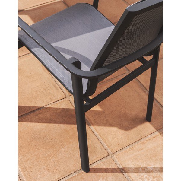 Šedá zahradní židle Canea – Kave Home-image-2