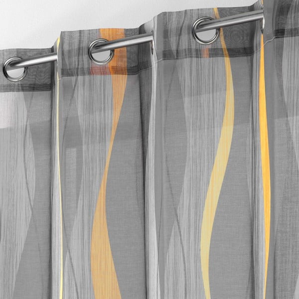 Šedá voálová záclona 140x240 cm Ondulys – douceur d'intérieur-image-1