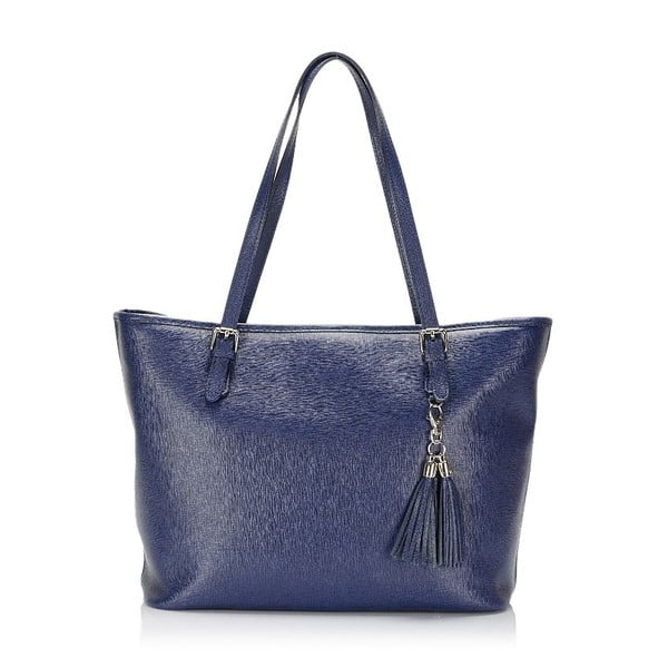 Modrá kožená kabelka Lisa Minardi Arianna