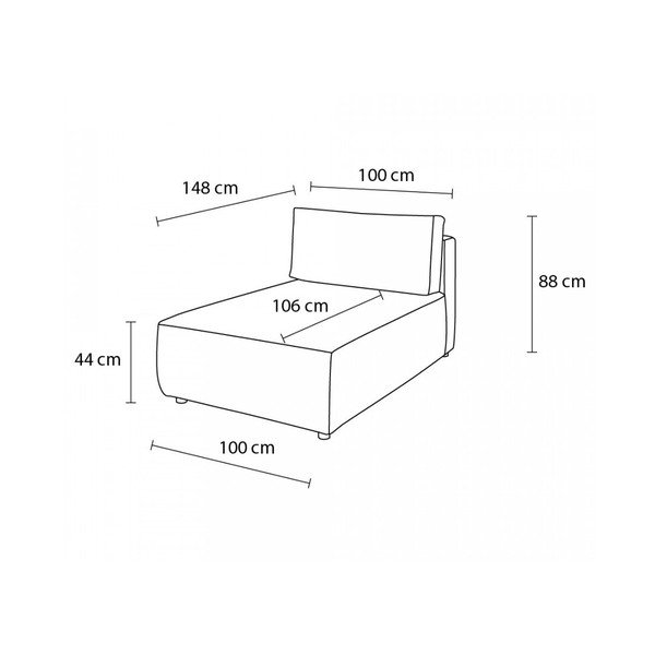 Zelený variabilní manšestrový modul pohovky Nihad modular – Bobochic Paris-image-4