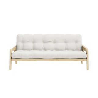 Bílá/béžová rozkládací pohovka 204 cm Grab - Karup Design