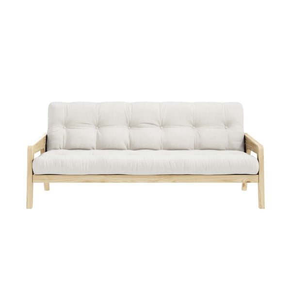 Bílá/béžová rozkládací pohovka 204 cm Grab - Karup Design