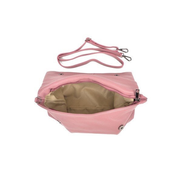 Růžová kožená kabelka crossbody Roberta M Elisa-image-3