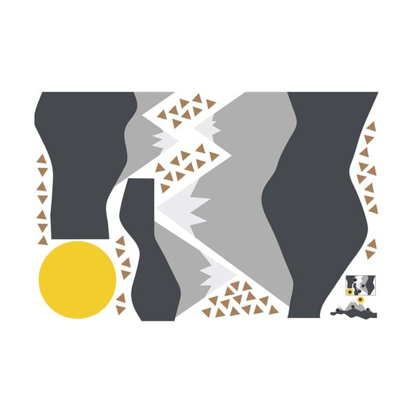 Nástěnná samolepka Ambiance Giant Kid Sticker Scandinavian Mountains Nordika-image-2