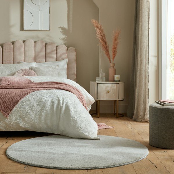 Světle šedý kulatý koberec 133x133 cm – Flair Rugs-image-1