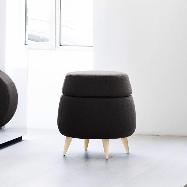 Antracitový puf s úložním prostorem Softline Pod-image-1