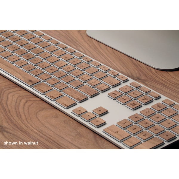 Dřevěný skin pro klávesnici Apple Extended, ořech