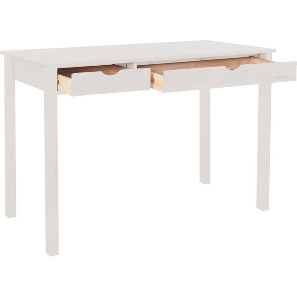 Bílý pracovní stůl z borovicového dřeva Støraa Gava, délka 100 cm-image-1