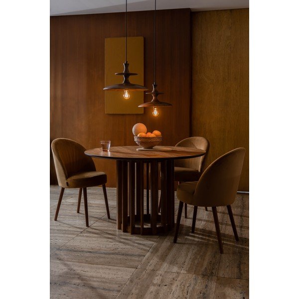 Závěsné svítidlo z mangového dřeva v tmavě přírodní barvě ø 34 cm Cath – Dutchbone-image-1