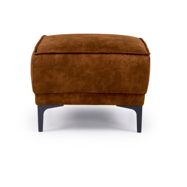 Koňakově hnědý taburet z imitace kůže Copenhagen – Scandic