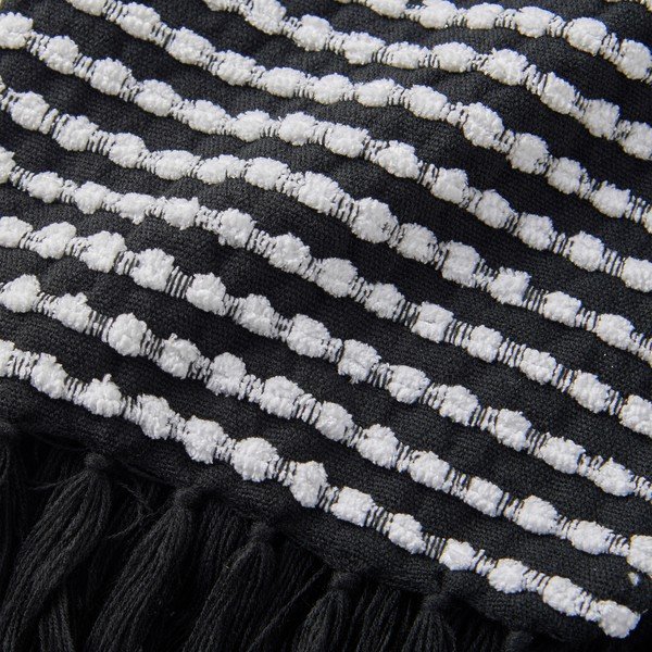Černá deka 125x150 cm Stab Stitch – Catherine Lansfield-image-2