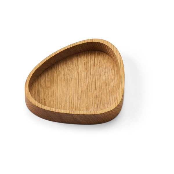 Dekorativní dřevěný úložný box v přírodní barvě 14x12,5x3 cm Curve S – LIND DNA-image-1