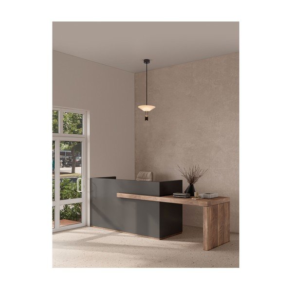 Matně černé hliníkové LED závěsné svítidlo se stínidlem z akrylového skla ø 22 cm Anafi – Nova Luce-image-1