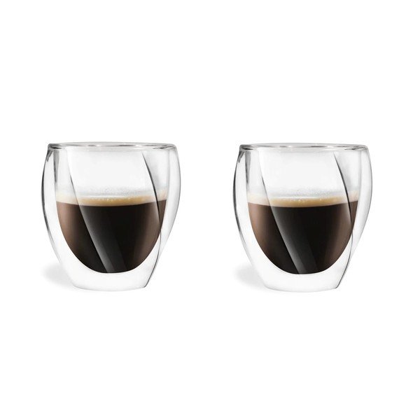 Dvoustěnné hrnky na cappuccino v sadě 2 ks 250 ml Cristallo – Vialli Design
