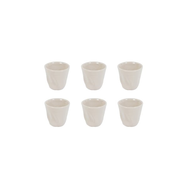 Sada 6 bílých hrnků Kaleidos Miami Espresso