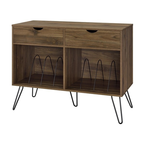 Stojan na gramofonové desky v dekoru ořechu 101x81 cm Concord - Novogratz-image-2