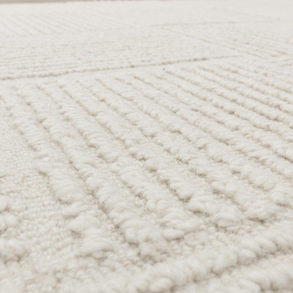 Slonovinový ručně tkaný vlněný koberec 120x170 cm Zennith Grid – Asiatic Carpets-image-3