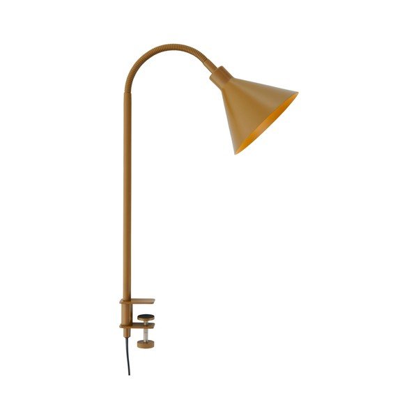 Hnědá kovová stolní lampa s ohybatelnou konstrukcí/s klipem (výška 50 cm) Flexi Torino – Ellos Home-image-3