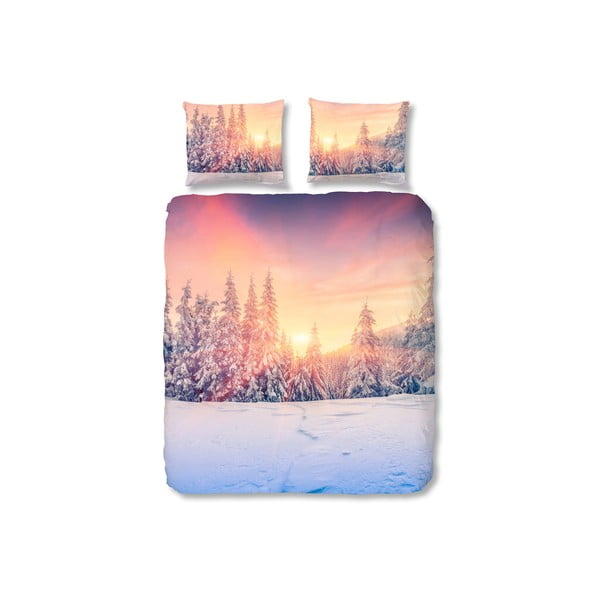Bavlněné povlečení na dvoulůžko Good Morning Snow, 200 x 240 cm