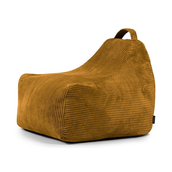 Manšestrový dětský sedací vak v hořčicové barvě Game Amuse – SLOWDOWN