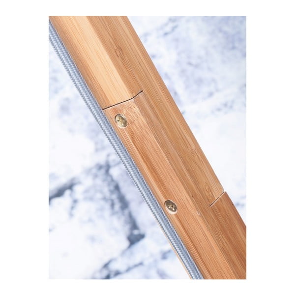 Stojací lampa s bílým stínidlem a konstrukcí z bambusu Good&Mojo Himalaya-image-4