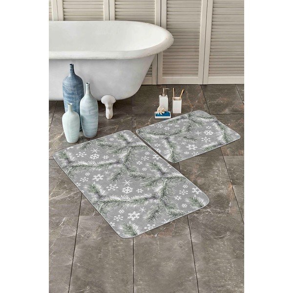 Šedé koupelnové předložky v sadě 2 ks 60x100 cm – Mila Home-image-3