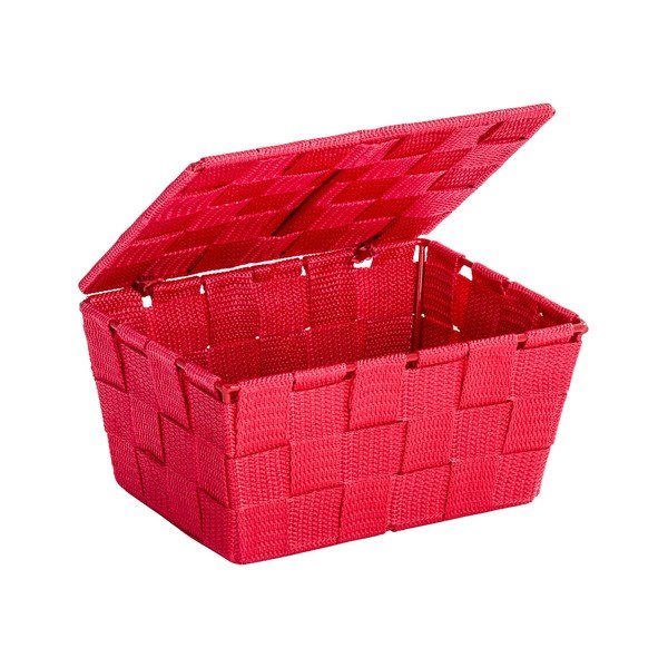 Červený košík s víkem Wenko Adria