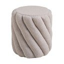 Šedý taburet z textilie bouclé Sana – House Nordic