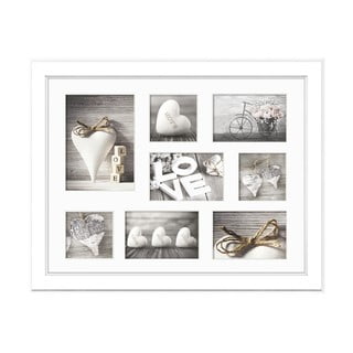 Bílý rámeček na 8 fotografií Styler Galeria Malmo, 51 x 41 cm