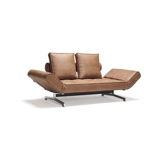 Hnědá polohovatelná lenoška Innovation Ghia Chrome Faunal Brown