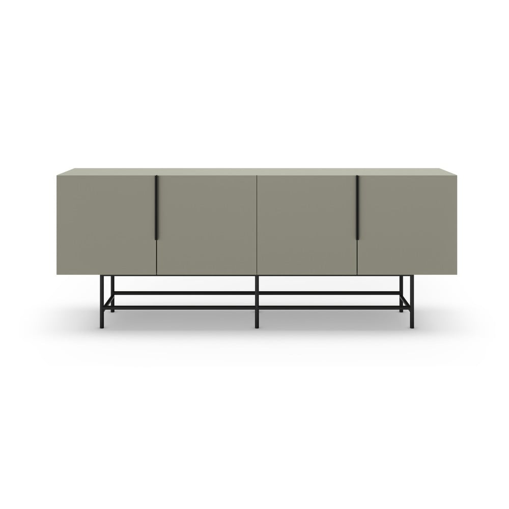 Zelenošedá nízká komoda 200x77,5 cm Eldia – Marckeric