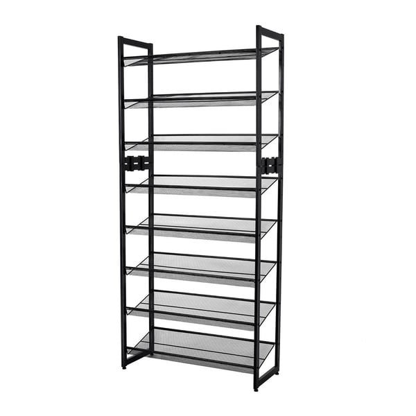Černý kovový regál na 15 párů bot Songmics-image-3