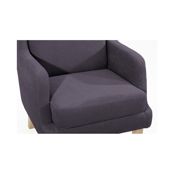 Šedé křeslo ušák Max Winzer Bennet Suede-image-4
