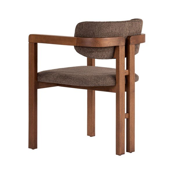 Hnědé jídelní křeslo s područkami Toscana – Kalune Design-image-2