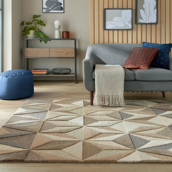 Béžový vlněný koberec 160x230 cm Reverie – Flair Rugs-image-1