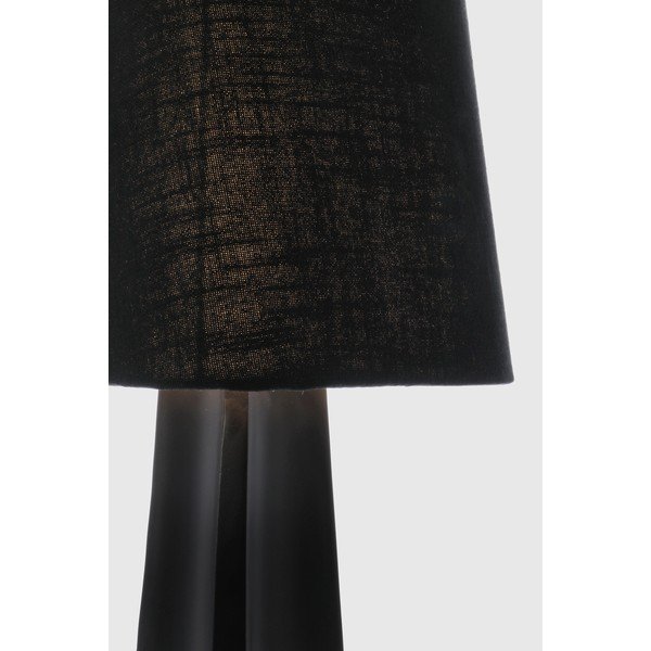 Černá kovová stolní lampa s textilním stínidlem (výška 61 cm) Tripura – Bizzotto-image-4
