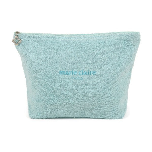 Světle modrá kosmetická taštička z edice Marie Claire, délka 22 cm