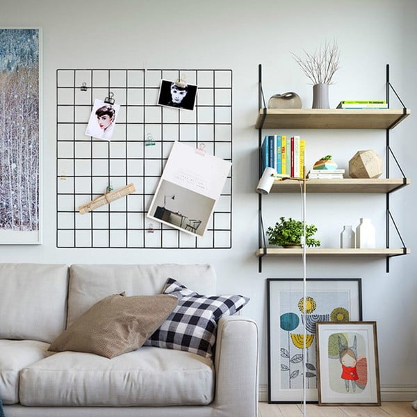 Černá kovová nástěnka Reminder, 60 x 60 cm-image-2