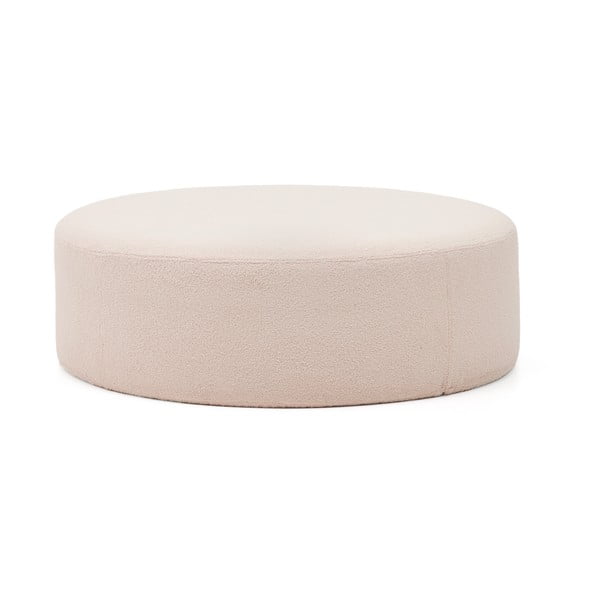 Světle růžový taburet z textilie bouclé Kaeli – Kave Home