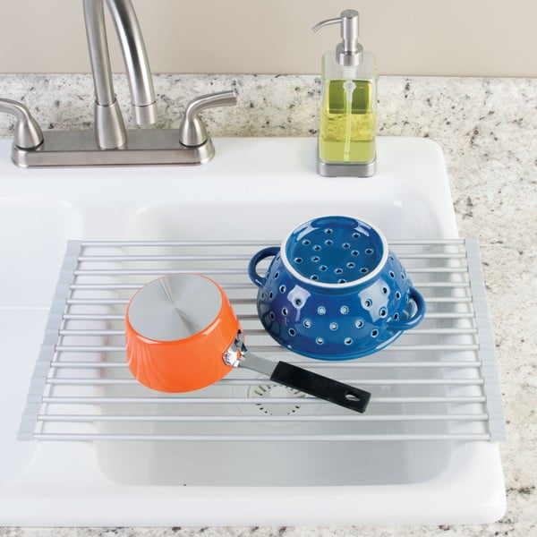 Hliníková odkapávací mřížka na dřez ve stříbrné barvě Metro – iDesign-image-3