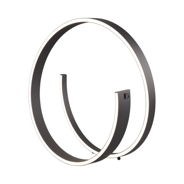 Černá LED stolní lampa s hlasovým ovládáním/s ovládáním pomocí mobilní aplikace s kovovým stínidlem (výška 45 cm) Cinardi – CINQUE