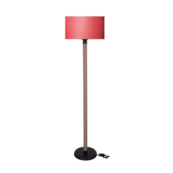 Volně stojící lampa s červeným stínítkem lampa Kate Louise Rope