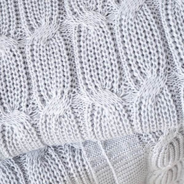 Šedá pletená deka 130x170 cm Chunky Marl Knit – Catherine Lansfield-image-1
