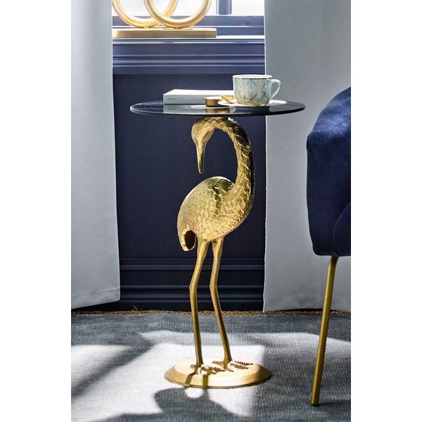 Kulatý odkládací stolek se skleněnou deskou ø 40 cm Galapagos – Jotex-image-3