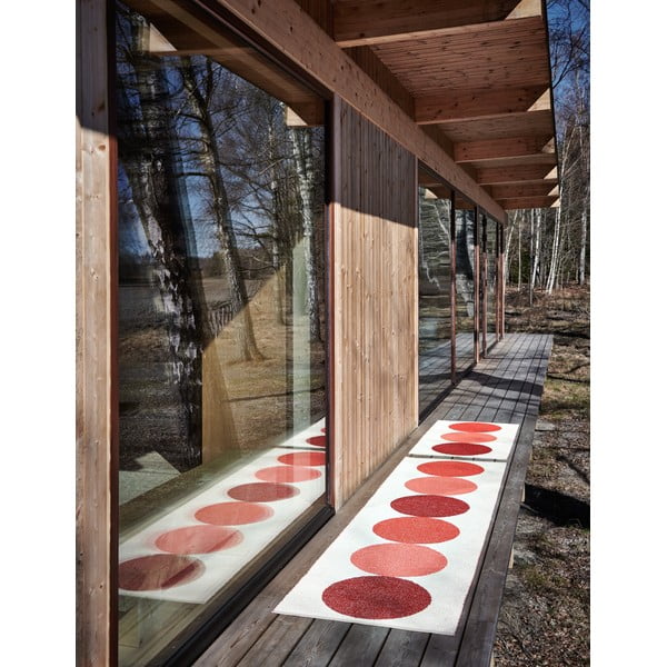 Červeno-krémový vnitřní a venkovní koberec 70x140 cm Otto Berry – Pappelina-image-3